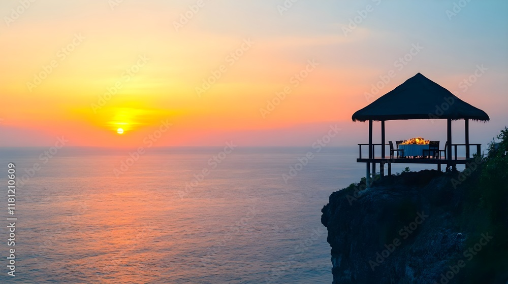 romantic sunset dinner cliffside gazebo - romantic travel romantic sunset dinner cliffside gazebo - romantic travel