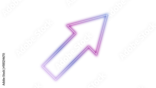 Glowing neon arrows-pointers on transparent background PNG, arrows-pointers on expressway, computer game, speed arrow. banner, cover, poster, flyer, sign. vector illustration