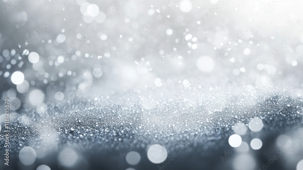 Sparkling silver glitter bokeh background. Sparkling silver glitter bokeh background.