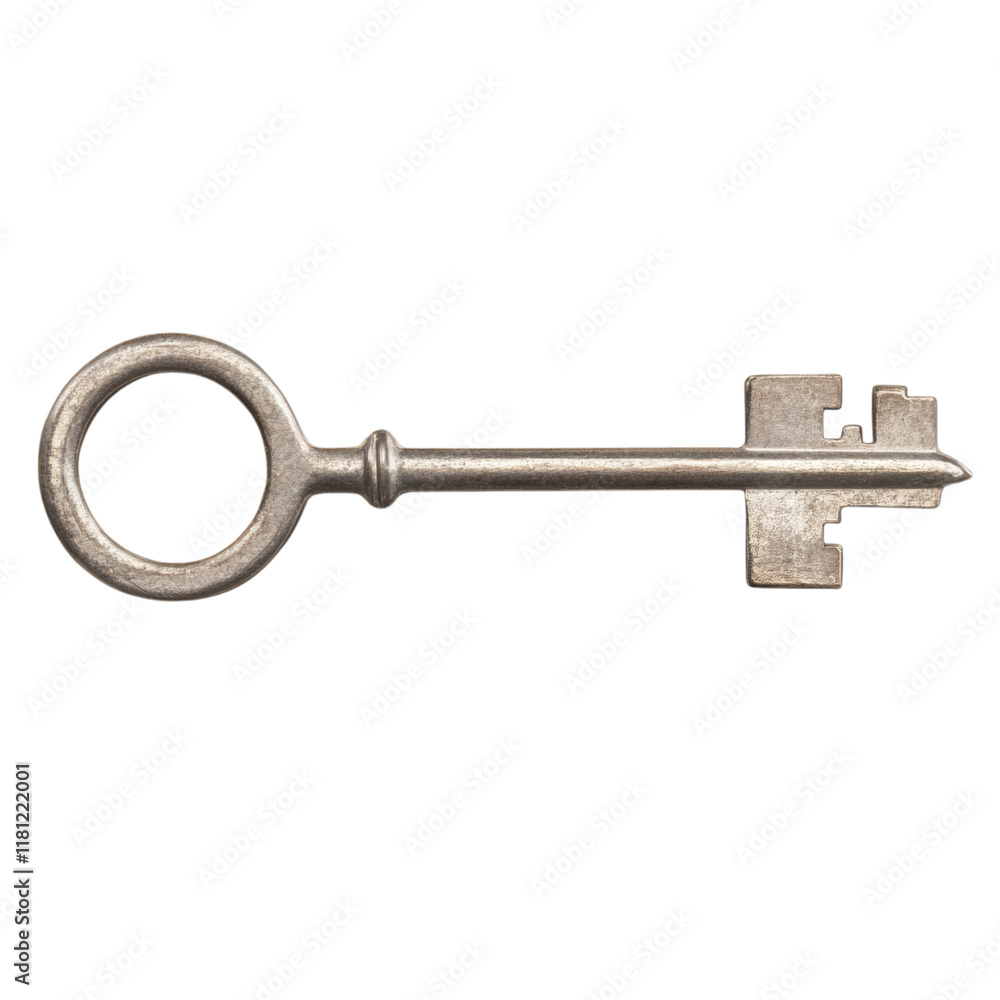 silver key isolated on white transparent background silver key isolated on white transparent background