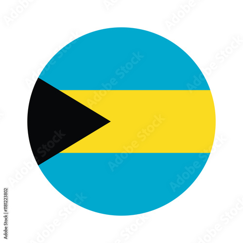 Free Download Flag of Bahamas vector. Bahamas round Flag icon. Standard color. The official national flag of the Bahamas. Flag of the Commonwealth of The Bahamas. - GFXLoad
