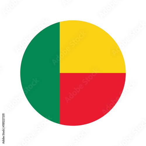Free Download Flag of Benin. Benin National circle flag Vector illustration. - GFXLoad