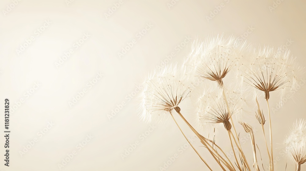 Fototapeta premium Delicate Dandelion Blooms in Pastel Hues