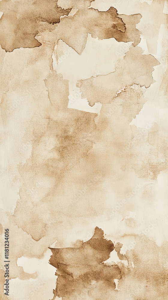 custom made wallpaper toronto digitalAbstract Watercolor Painting with Brown and Beige Tones