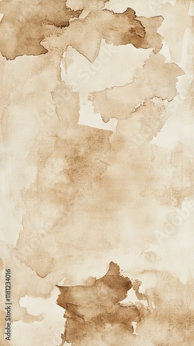 Wallpaper Mural Abstract Watercolor Painting with Brown and Beige Tones Torontodigital.ca
