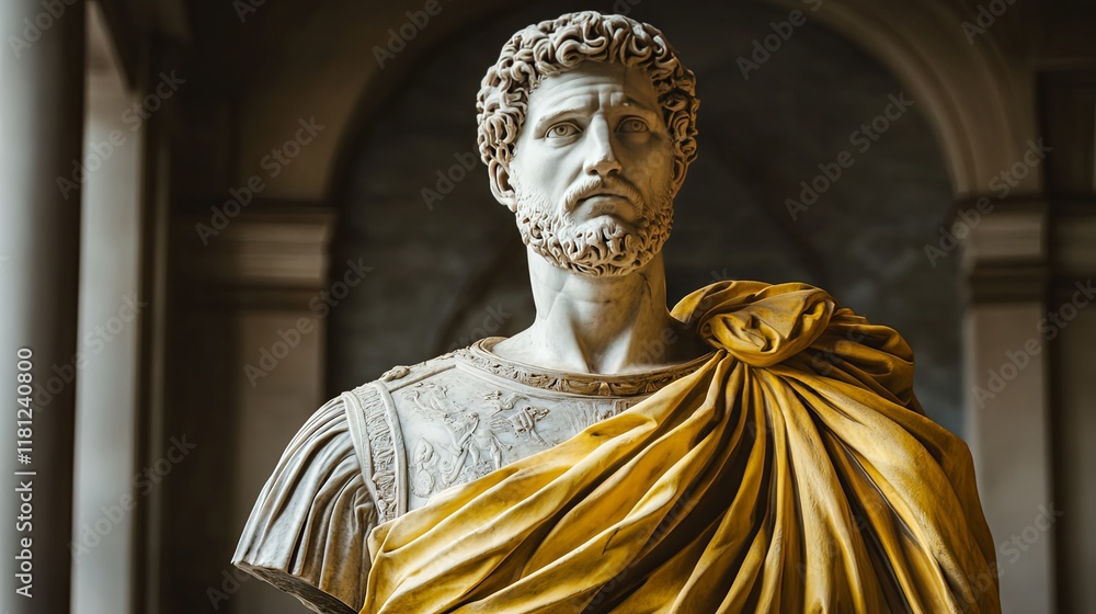 Obraz premium Majestic Roman Emperor Bust - A Timeless Masterpiece