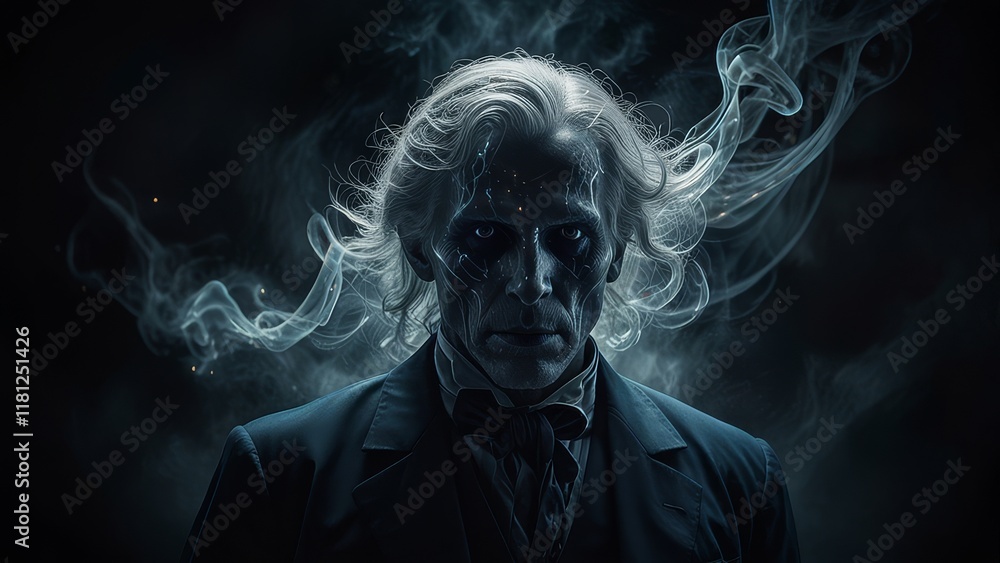 A ghostly plasma phantom, shimmering and dissolving into the ether, captivates with its eerie beauty in this detailed, atmospheric photograph A ghostly plasma phantom, shimmering and dissolving into the ether, captivates with its eerie beauty in this detailed, atmospheric photograph