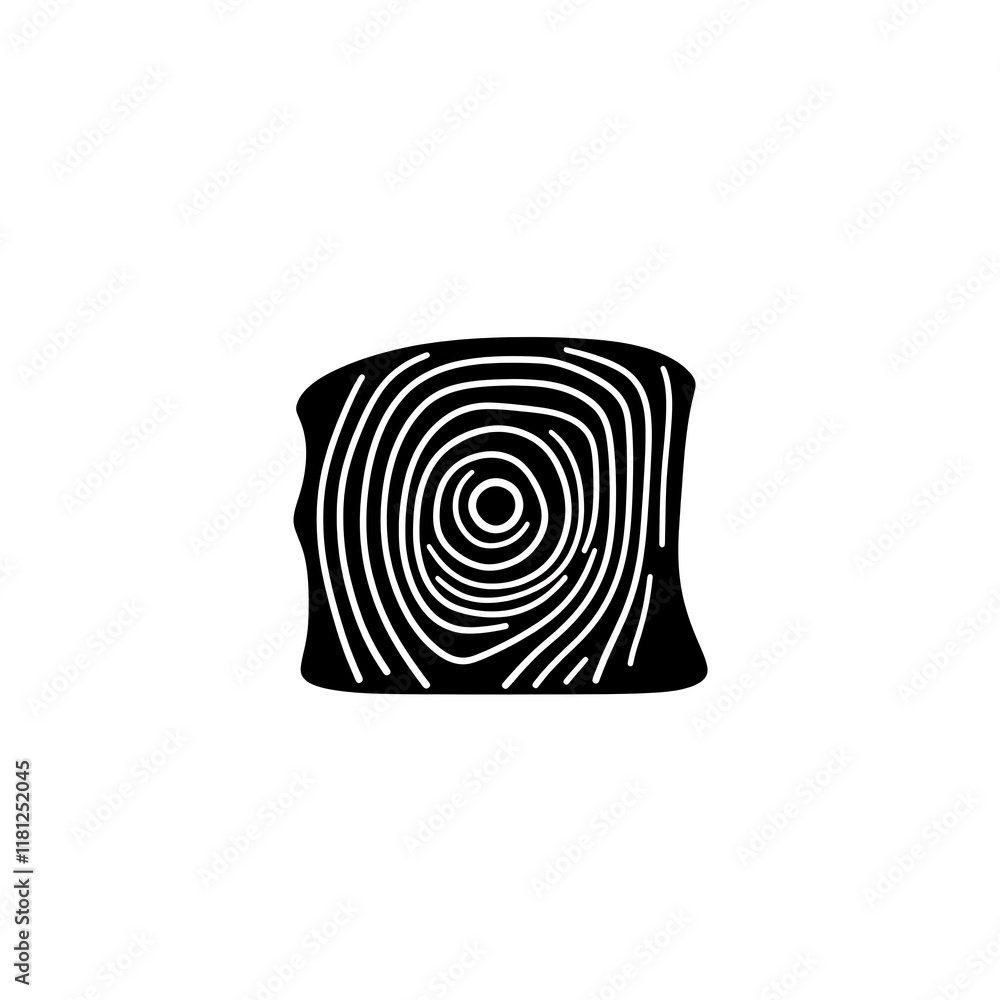 Fototapeta premium Cross-section of tree trunk showing growth rings.