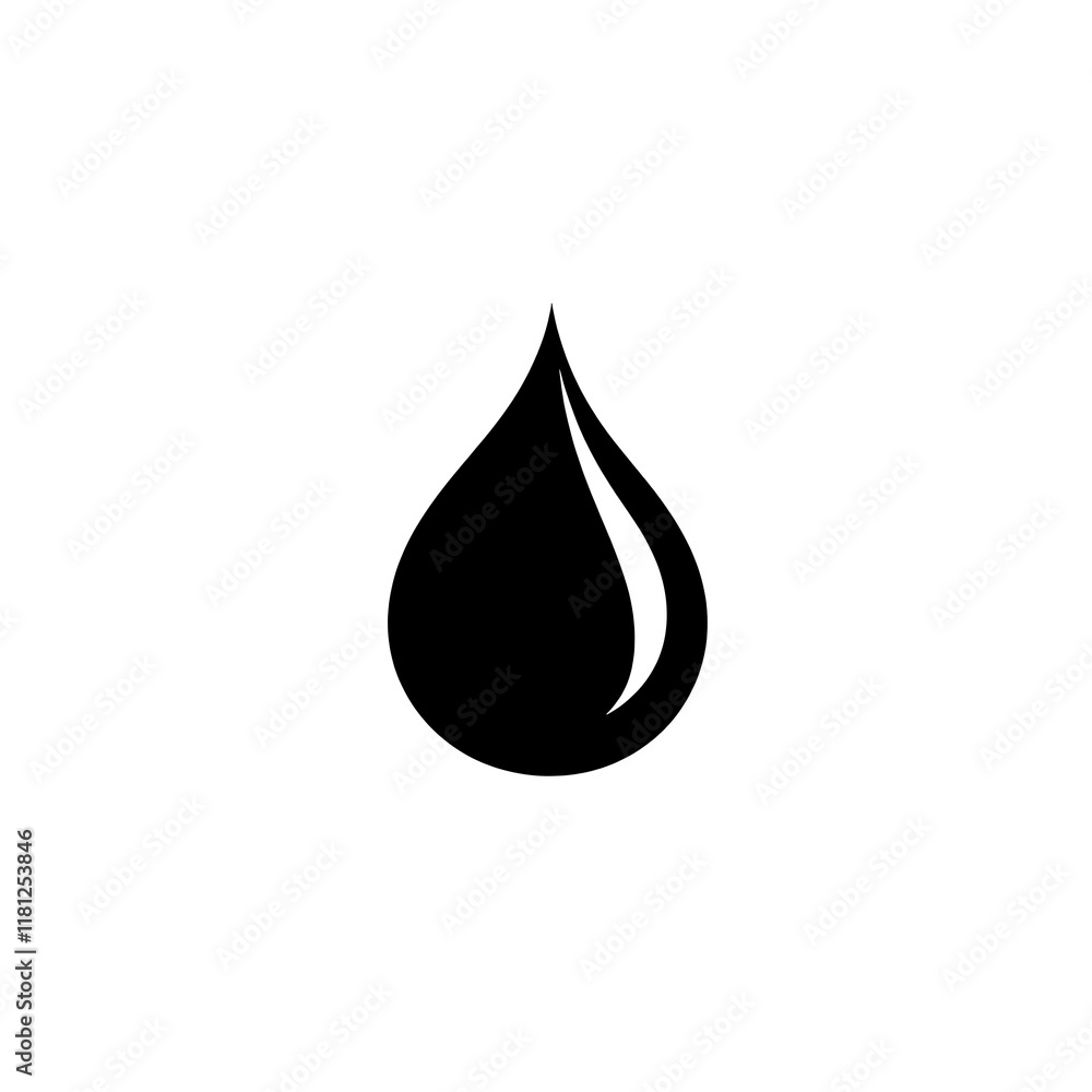 Simple black drop icon isolated on white. Simple black drop icon isolated on white.