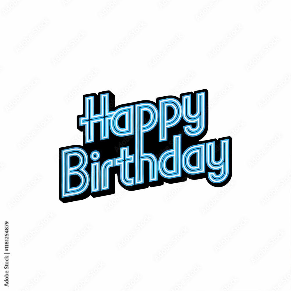Happy Birthday Logo Icon Isolated On White Background Happy Birthday Logo Icon Isolated On White Background