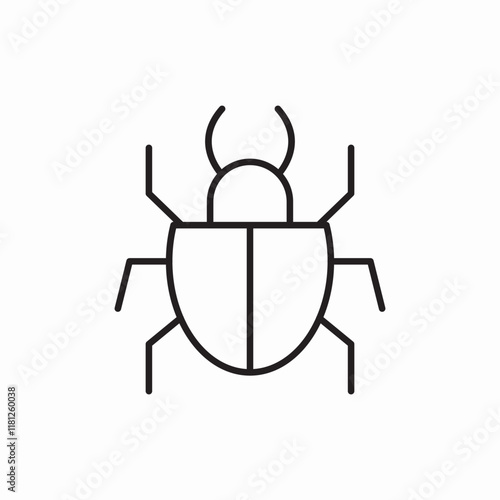 Beetle Bug Pest Control Insect icon vector sign