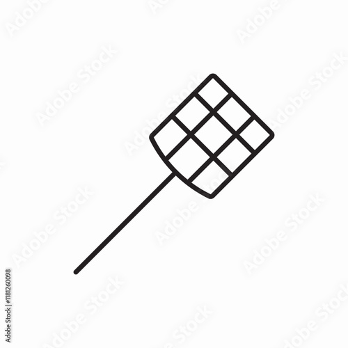 fly swatter icon vector sign