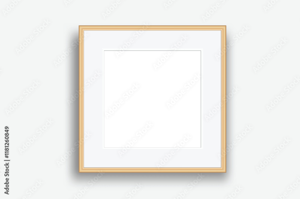 Gold square blank plastic or metallic frame photo mockup. Empty wall photo framing template isolated on background. Vector mockup for presentation painting, poster, photographs or art gallery
Gold square blank plastic or metallic frame photo mockup. Empty wall photo framing template isolated on background. Vector mockup for presentation painting, poster, photographs or art gallery
