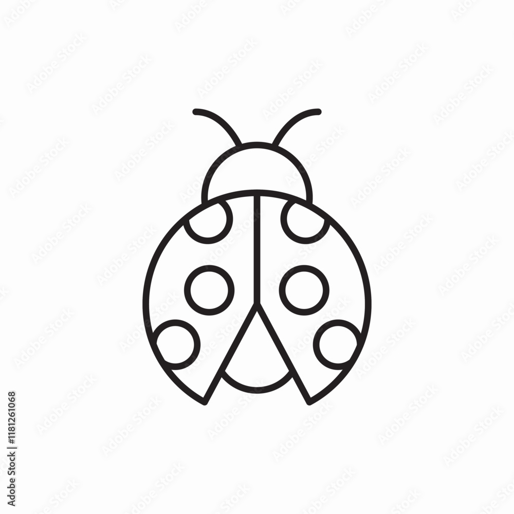 Ladybug nature icon vector sign Ladybug nature icon vector sign