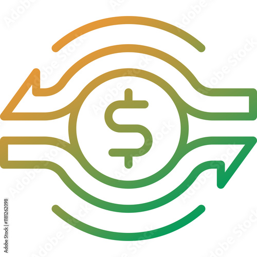 liquidity gradient line icon
