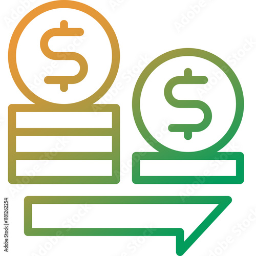 wealth gradient line icon