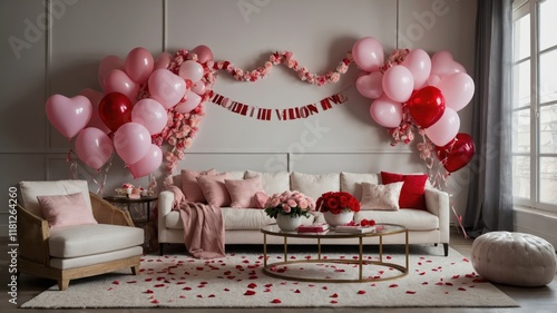 create a cozy and romantic valentine themed