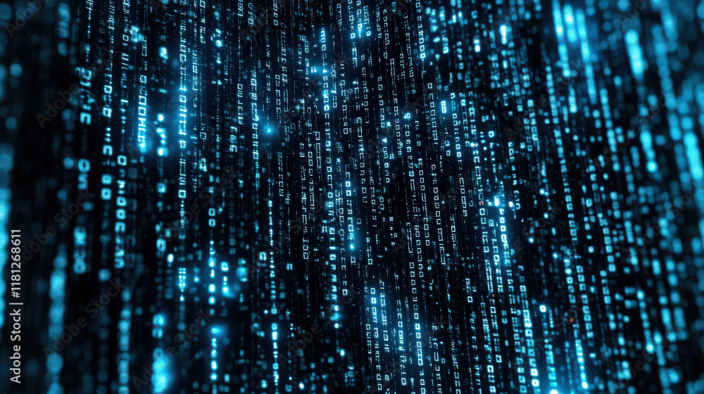 binary code concept flowing technology data stream binary code concept flowing technology data stream