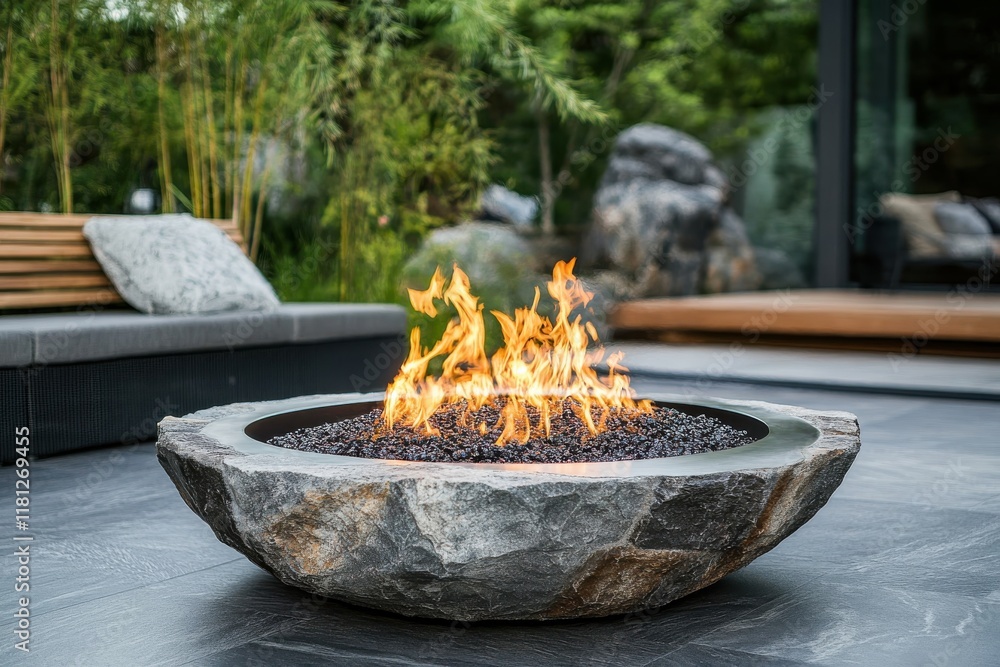 Modern Stone Fire Pit Design Perfect for Outdoor Gatherings and Relaxation Modern Stone Fire Pit Design Perfect for Outdoor Gatherings and Relaxation