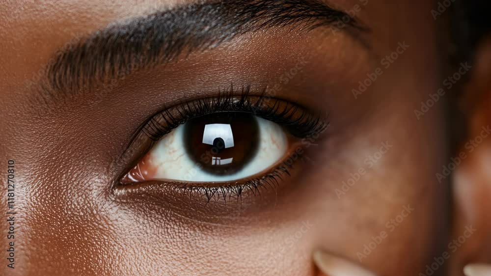 The Eye and Finger Closeup The Eye and Finger Closeup