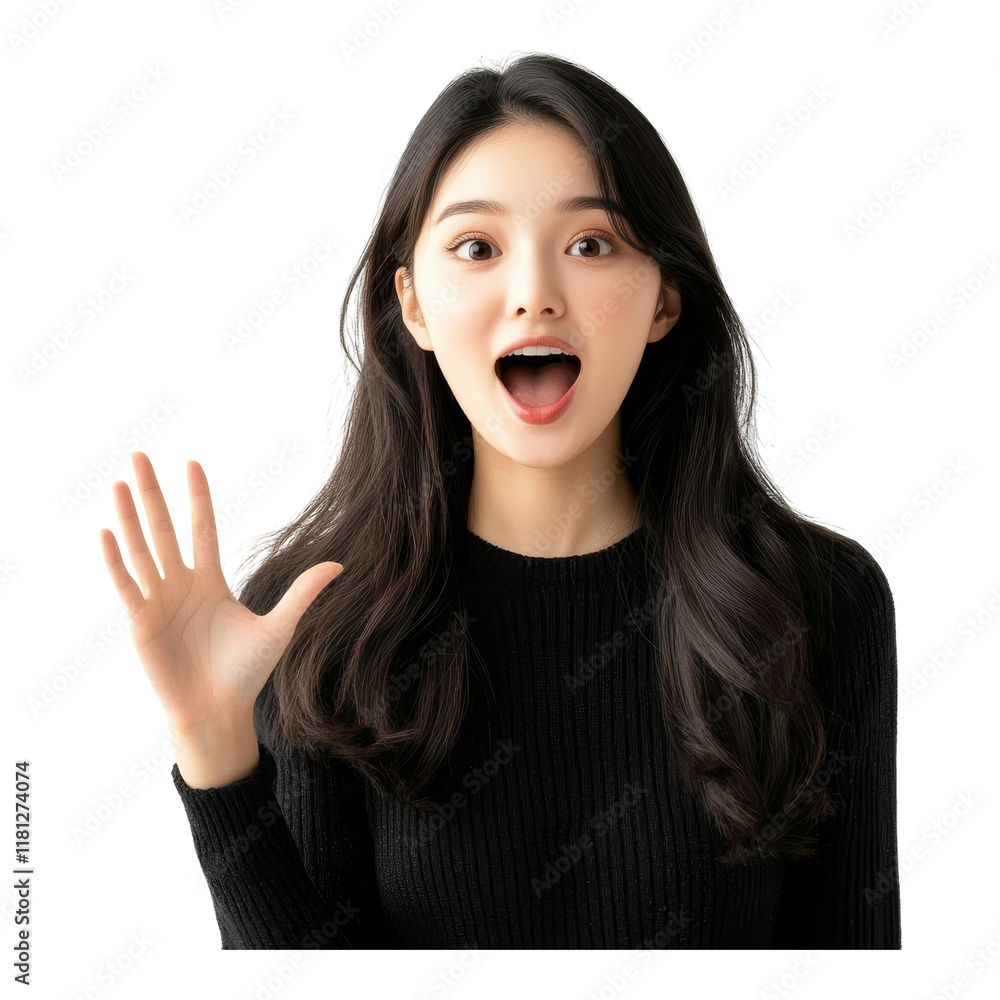 Stunning Asian Woman Portrait on transparent PNG background. Stunning Asian Woman Portrait on transparent PNG background.