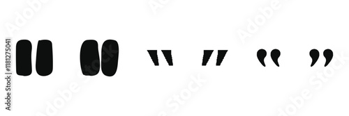 Obraz na plátně Quotation Mark Vector Set