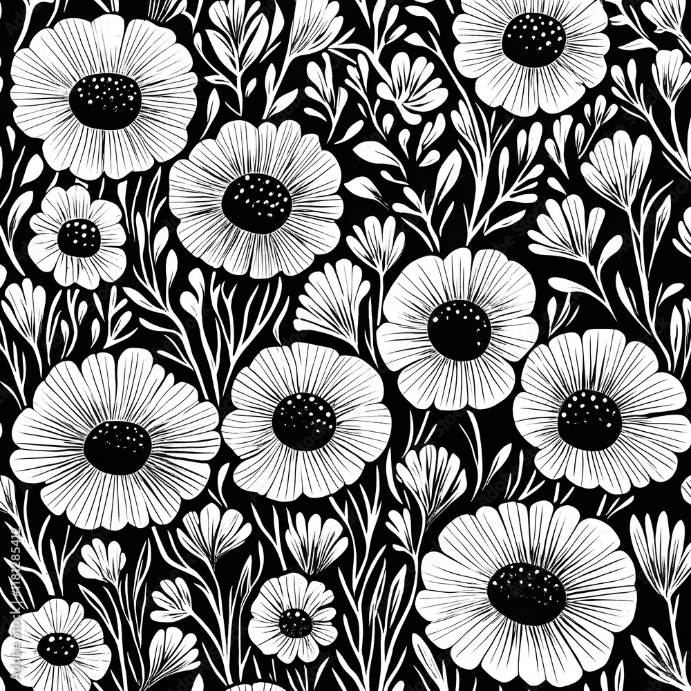 design of hand-carved linocut prints in bold black and white. design of hand-carved linocut prints in bold black and white.