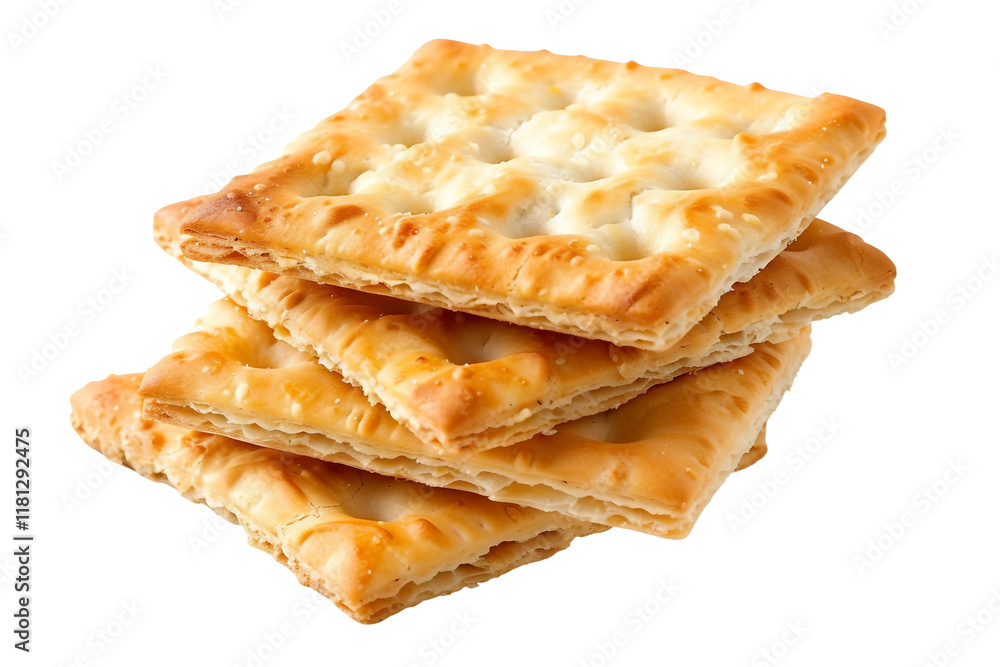 Gourmet Saltine Cracker with Sea Salt for Extra Flavor Isolated on Transparent Background Gourmet Saltine Cracker with Sea Salt for Extra Flavor Isolated on Transparent Background