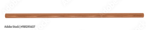 Horizontal Wooden Beam: A 3D render of a medium-length horizontal wooden beam, isolated on a transparent background for easy compositing.