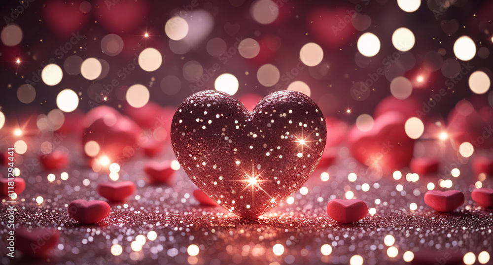 Valentine Background With Hearts Valentine Background With Hearts