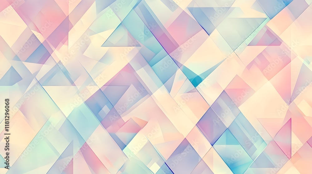 pattern of geometric shapes in pastel colors overlapping with transparency. pattern of geometric shapes in pastel colors overlapping with transparency.