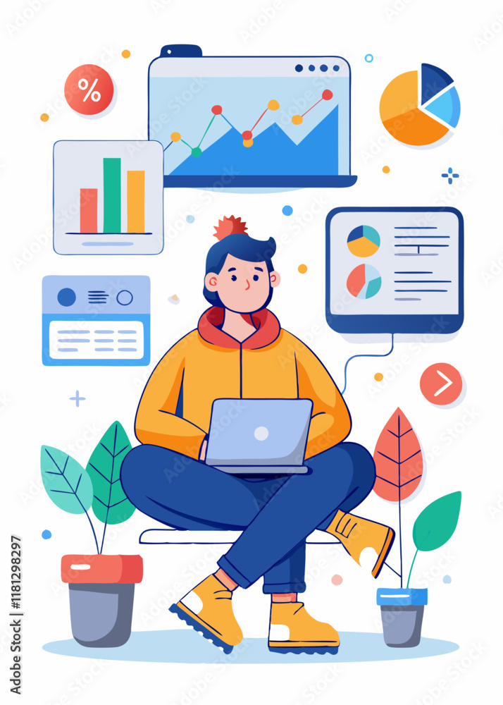 Person in cozy attire examining growth metrics, with charts showing rising trends, arrows, and key performance indicators on a computer screen.
Person in cozy attire examining growth metrics, with charts showing rising trends, arrows, and key performance indicators on a computer screen.