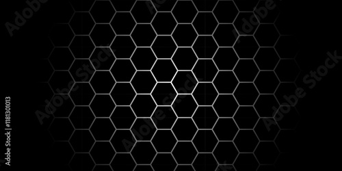 Abstract computer technology background banner futuristic business data technology modern concept. polygon shape, White hexagons geometric background, minimal honeycomb pattern. 3d render illustration