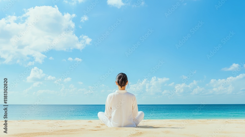 An Asian businesswoman enjoying a vacation, captured in a wide-angle view, showcasing her savvy style and confidence. An Asian businesswoman enjoying a vacation, captured in a wide-angle view, showcasing her savvy style and confidence.