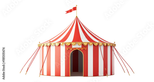 circus tent isolated on white background
