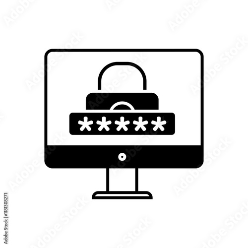 Password icon vector. protection illustration sign. security symbol or logo.