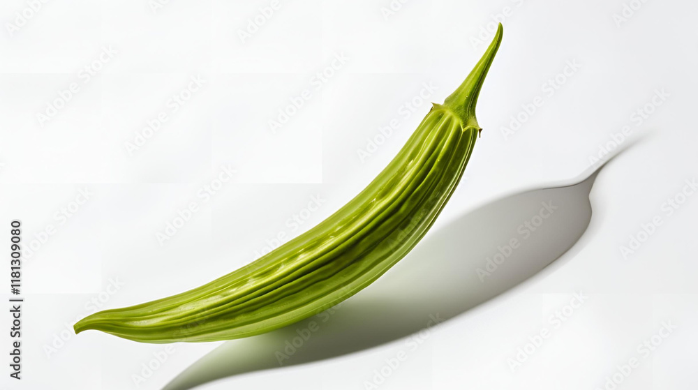 Okra isolated on white background Okra isolated on white background