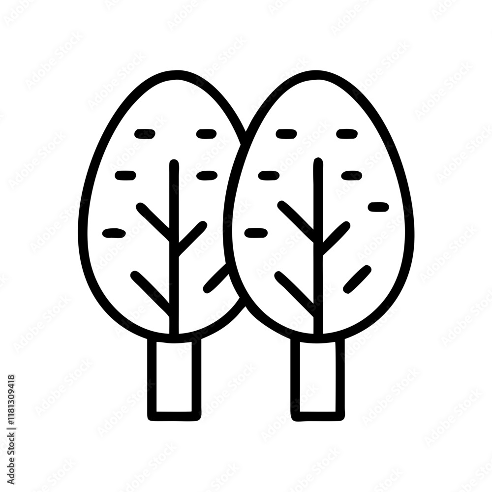 birch tree icon, tree line art, tree vector - simple black line art icon of birch tree perfect for logos, and tree-themed designs. birch tree icon, tree line art, tree vector - simple black line art icon of birch tree perfect for logos, and tree-themed designs.