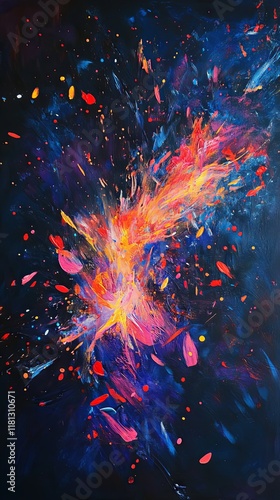 Wallpaper Mural Abstract Explosion of Colors Torontodigital.ca