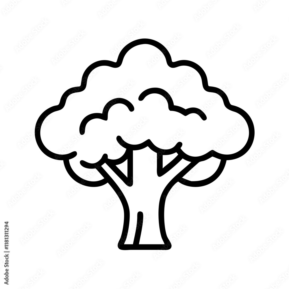 teak tree icon, tree line art, tree vector - simple black line art icon of teak tree perfect for logos, and tree-themed designs. teak tree icon, tree line art, tree vector - simple black line art icon of teak tree perfect for logos, and tree-themed designs.