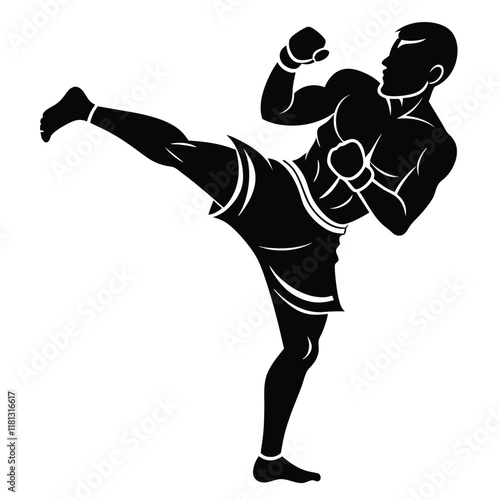 silhouette of a boxer