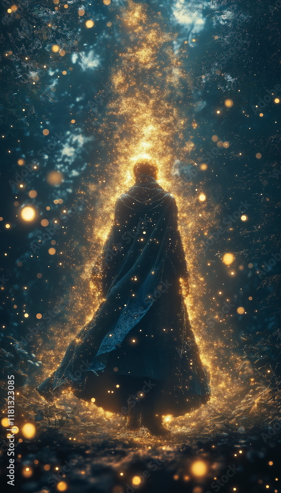 Fototapeta premium The ancient Slavic god Perun striking enemies with_001