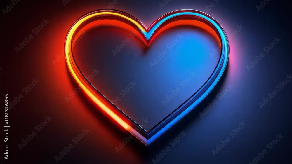 A sleek and minimalist neon heart glowing with vibrant red and blue hues on a dark gradient background, symbolizing contrast and unity. A sleek and minimalist neon heart glowing with vibrant red and blue hues on a dark gradient background, symbolizing contrast and unity.