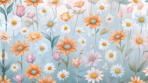 soft floral background