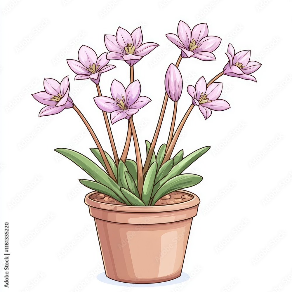 Pink Flowers in Terracotta Pot: A Stunning Botanical Illustration. Perfect for home decor, gardening enthusiasts, and nature lovers. High-quality image, vibrant colors. Pink Flowers in Terracotta Pot: A Stunning Botanical Illustration. Perfect for home decor, gardening enthusiasts, and nature lovers. High-quality image, vibrant colors.