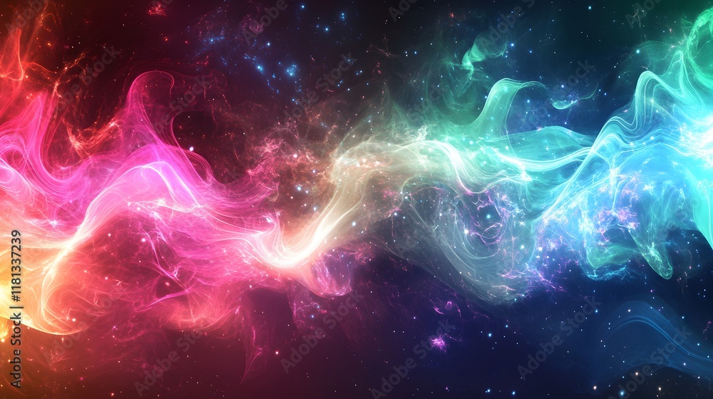 Abstract glowing lines with dynamic wave pattern in vibrant colors Abstract glowing lines with dynamic wave pattern in vibrant colors