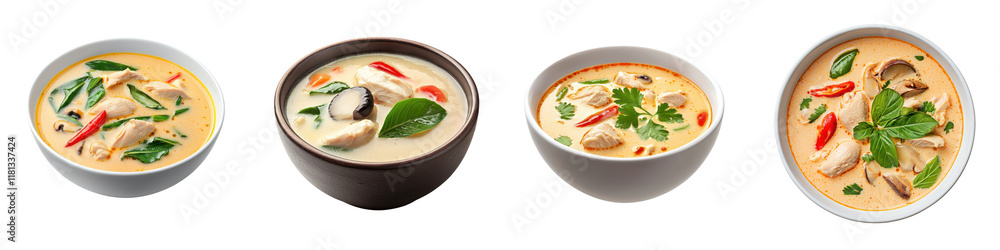 A variety of bowls filled with flavorful soups, showcasing fresh ingredients like vegetables and herbs. A variety of bowls filled with flavorful soups, showcasing fresh ingredients like vegetables and herbs.