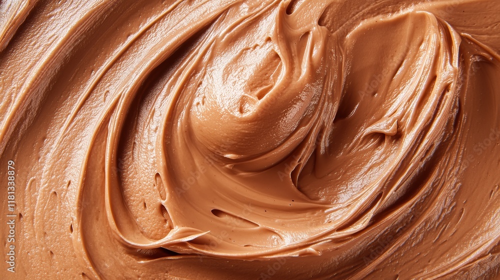 A smooth, creamy mocha mousse smear elegantly spread on a rich brown background, reflecting the trend color of 2025. A smooth, creamy mocha mousse smear elegantly spread on a rich brown background, reflecting the trend color of 2025.