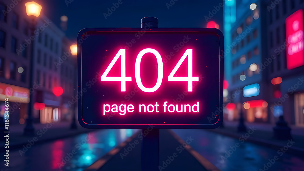Sign with glowing neon text Sign with glowing neon text