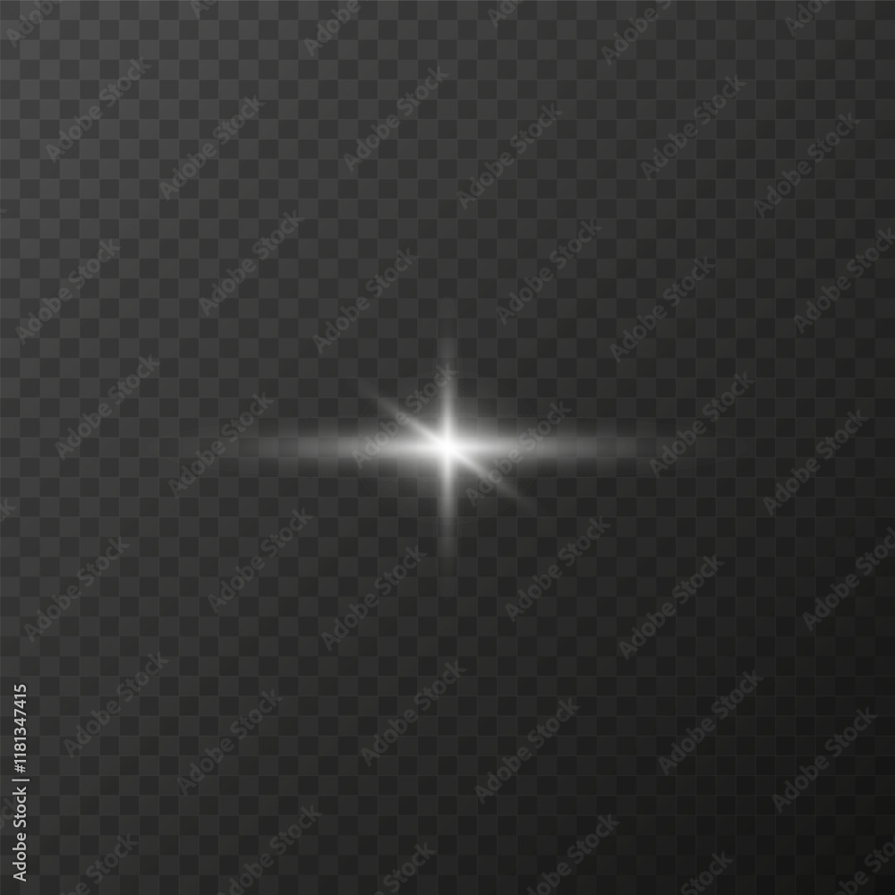 Flash of light, realistic flare effect. Single isolated design element on transparent background, vector eps 10. Flash of light, realistic flare effect. Single isolated design element on transparent background, vector eps 10.